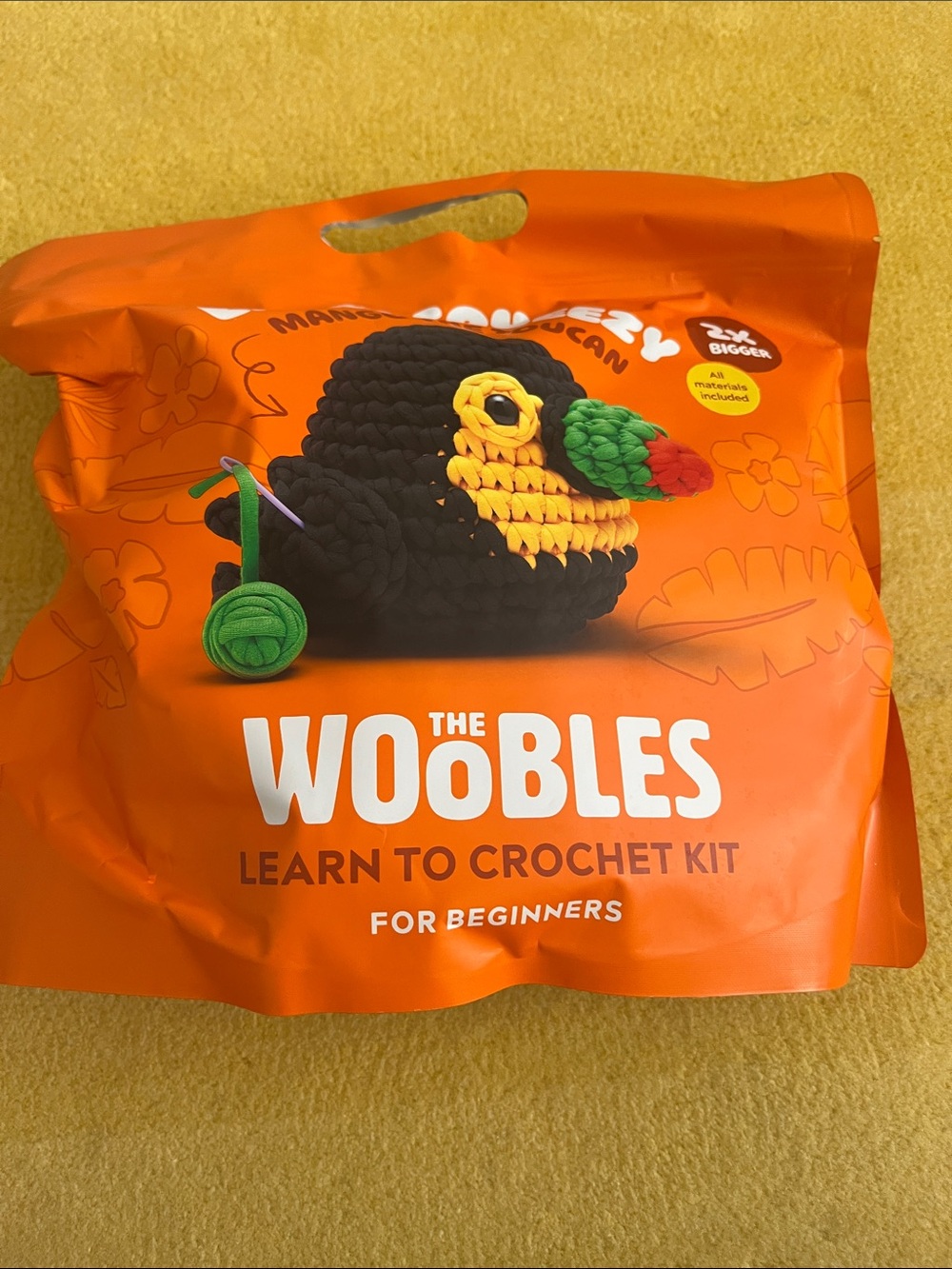 The Woobles Learn to Crochet Kit - Mango the toucan